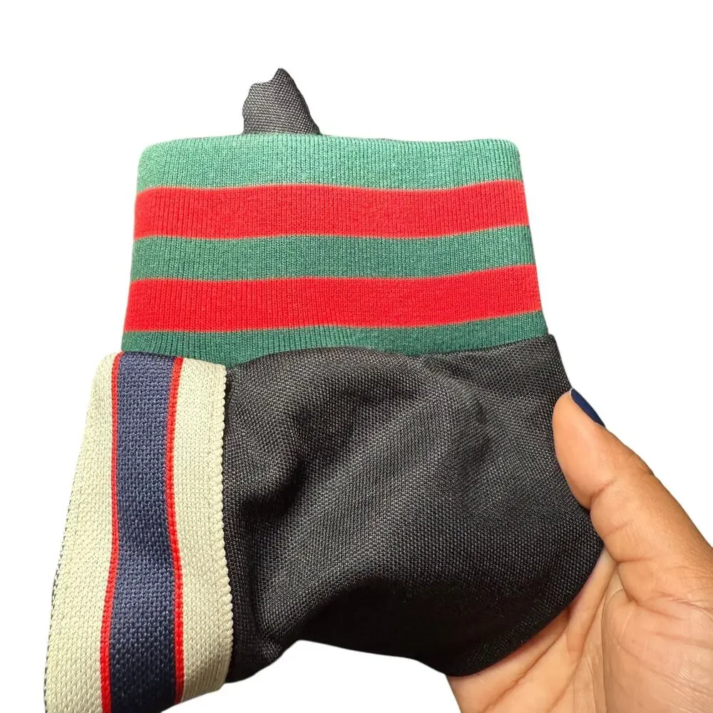 Gucci Mens Black Web Stripe Track Jacket Size L